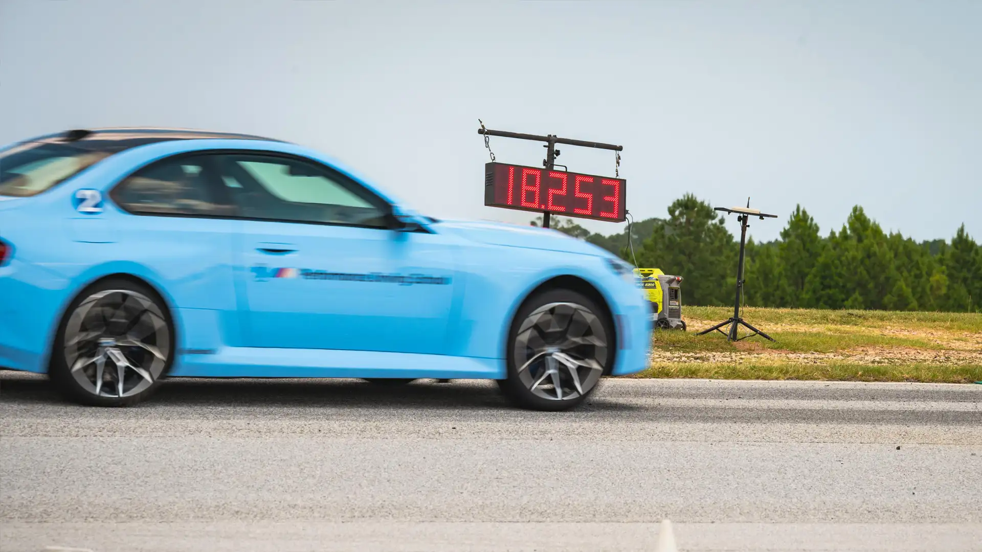 BMW M2 in South Carolina, autocross timer