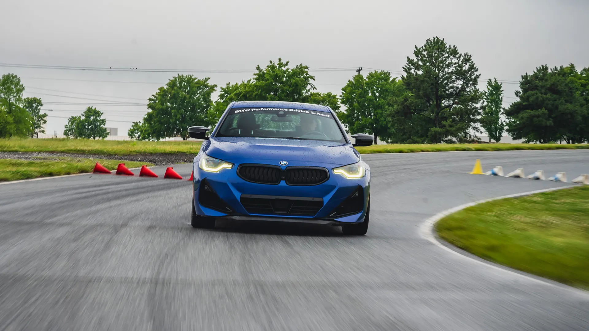 BMW M240i on autocross track
