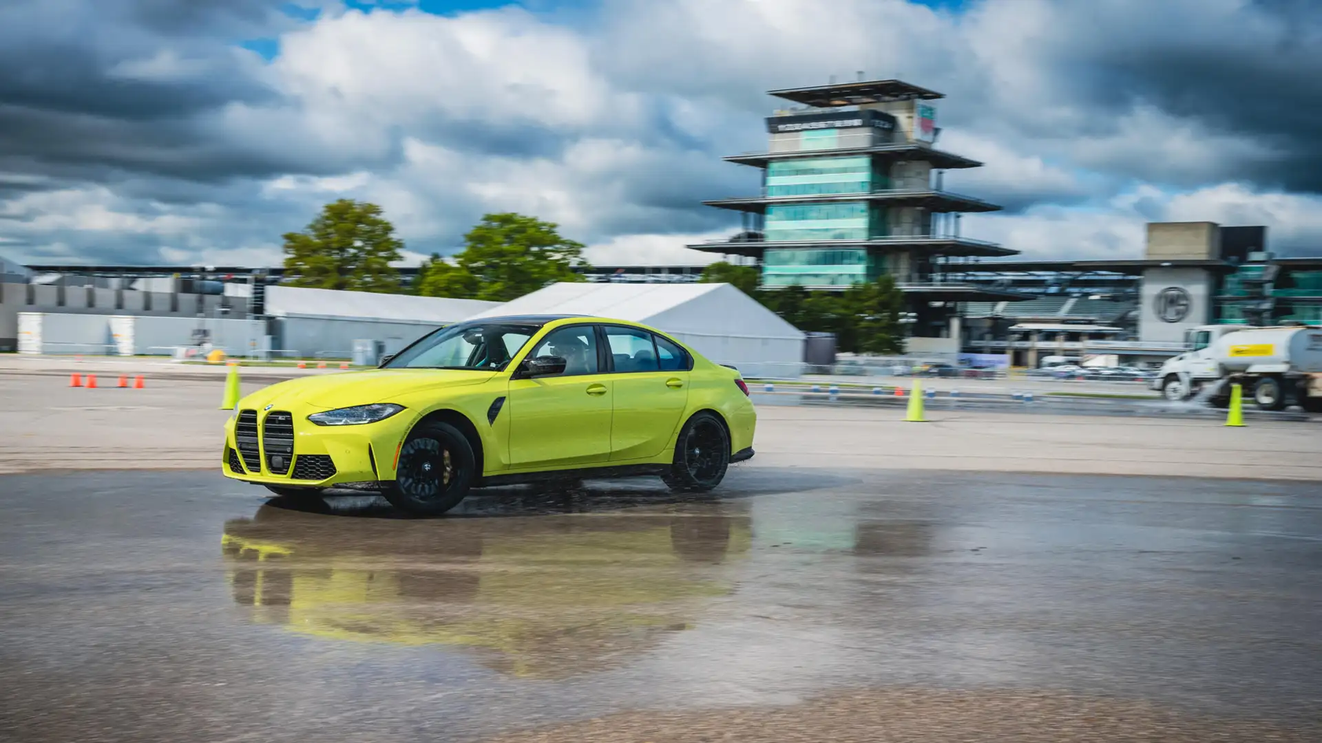 BMW M skid pad in Indianapolis