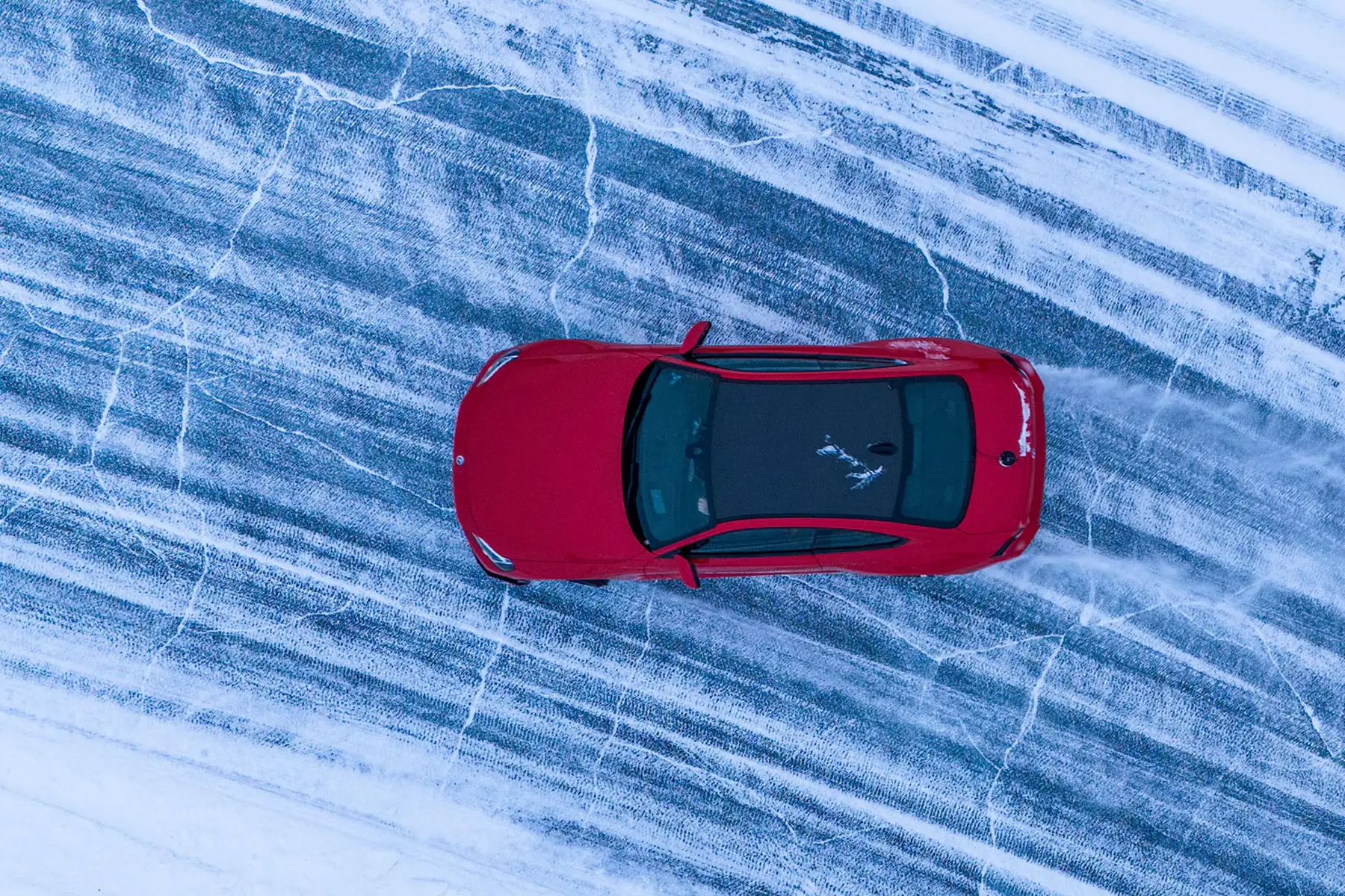 BMW M2 on ice lake