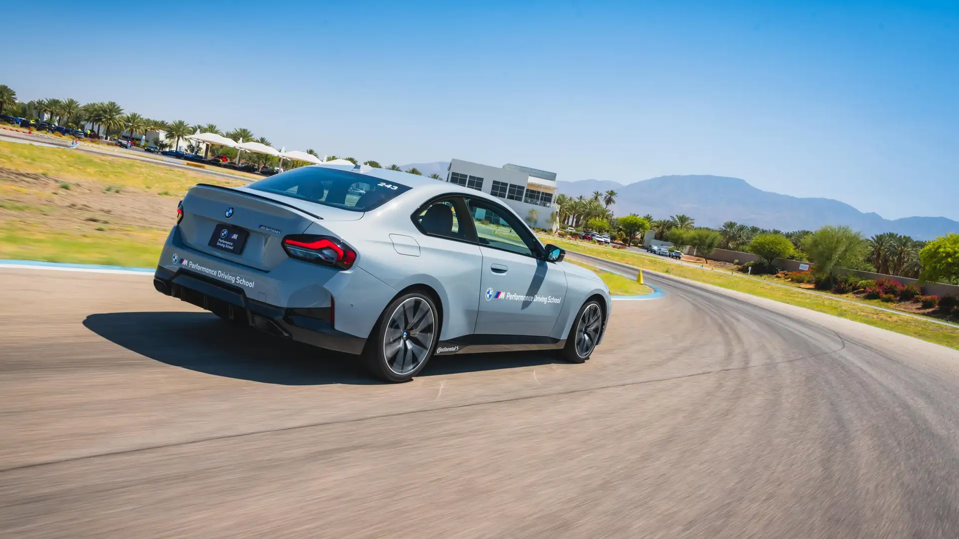 BMW M240i on track in Thermal