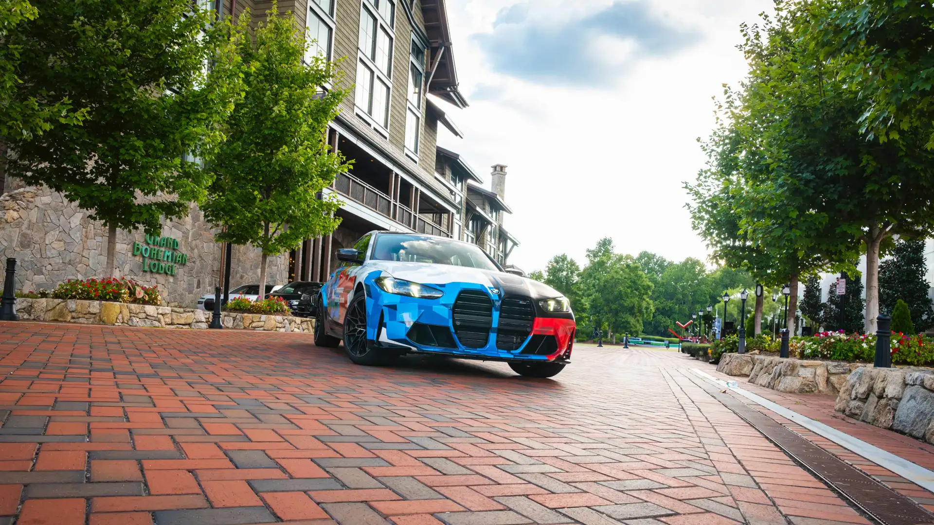 BMW M3 in front of Grand Bohemian Lodge