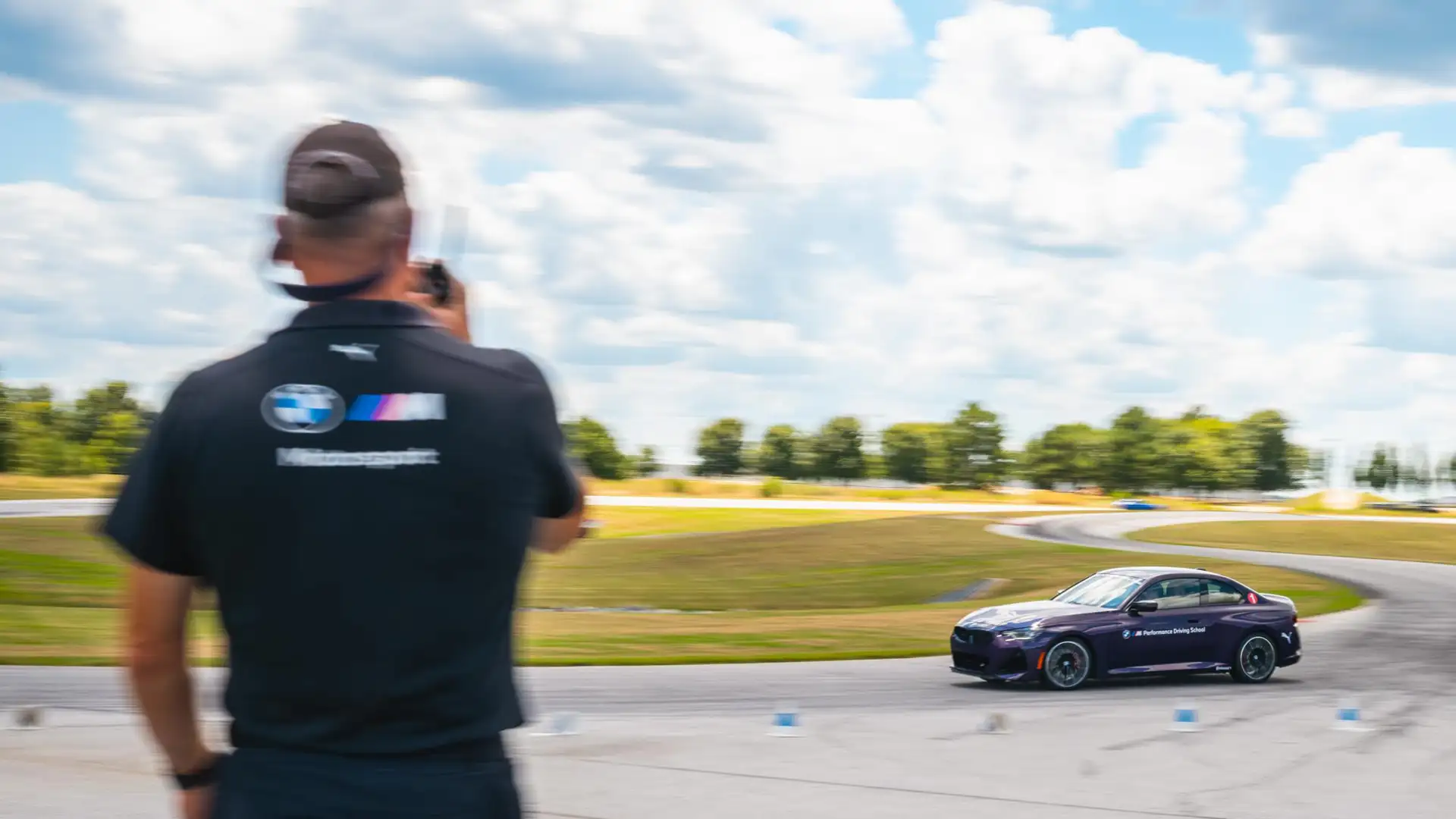 BMW driving instructor providing instruction