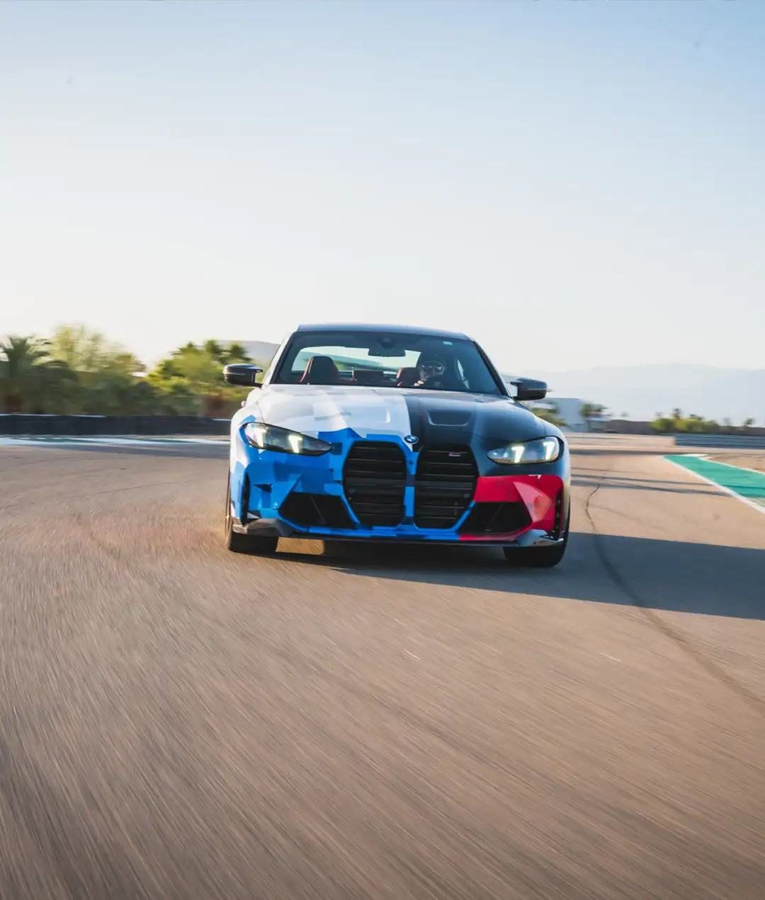 Pair of BMW M5 on track