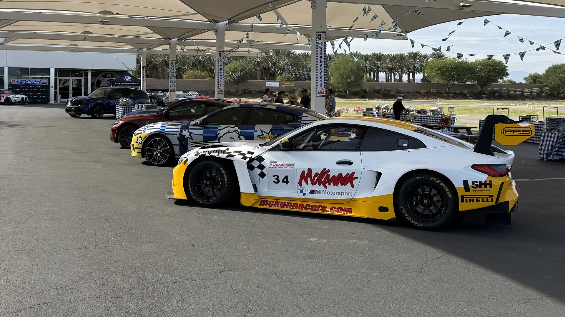 BMW car show display